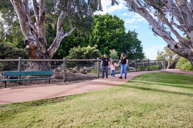 Parents with child long view